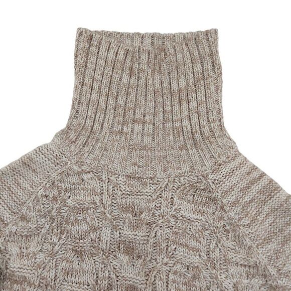 Coldwater Creek Sweater Womens Medium Beige  Merino Wool Turtleneck Long Sleeve - Picture 4 of 12